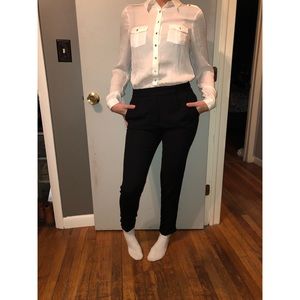 White and black one piece jumpsuit